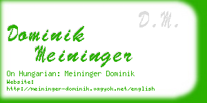 dominik meininger business card
